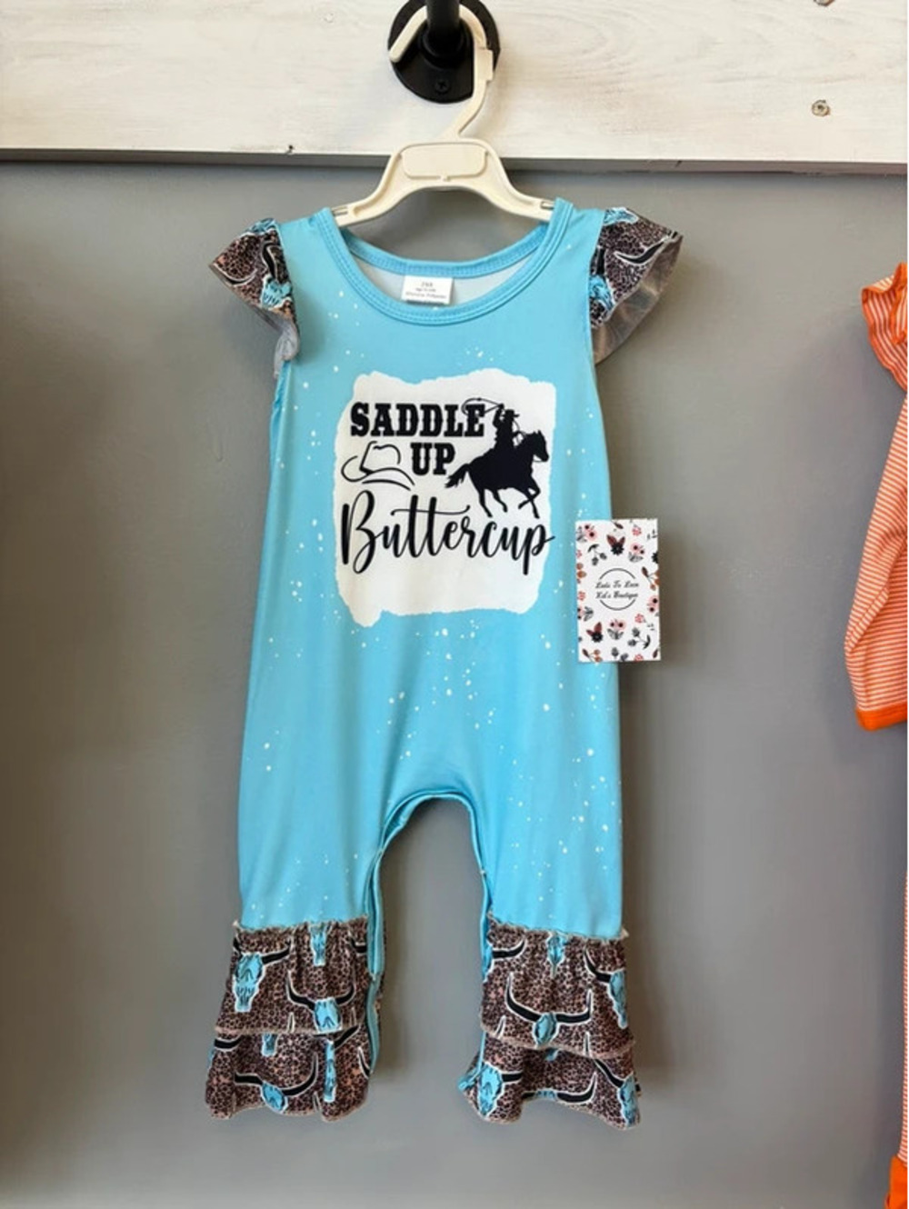 NWT 6-12 mths Girls Western romper horse